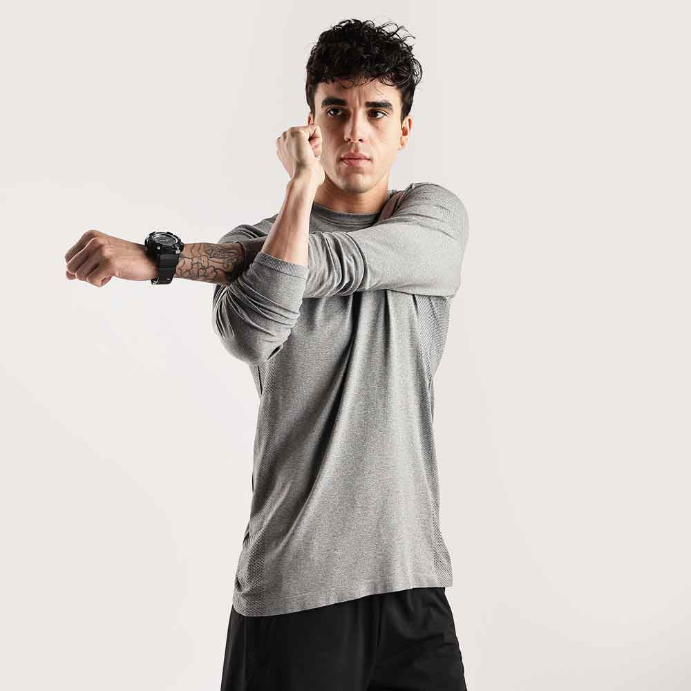 Hybrid long sleeve base layer