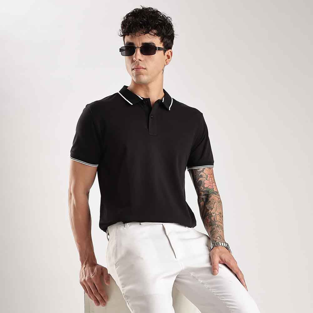 Slim Fit Polo Collar T- Shirt