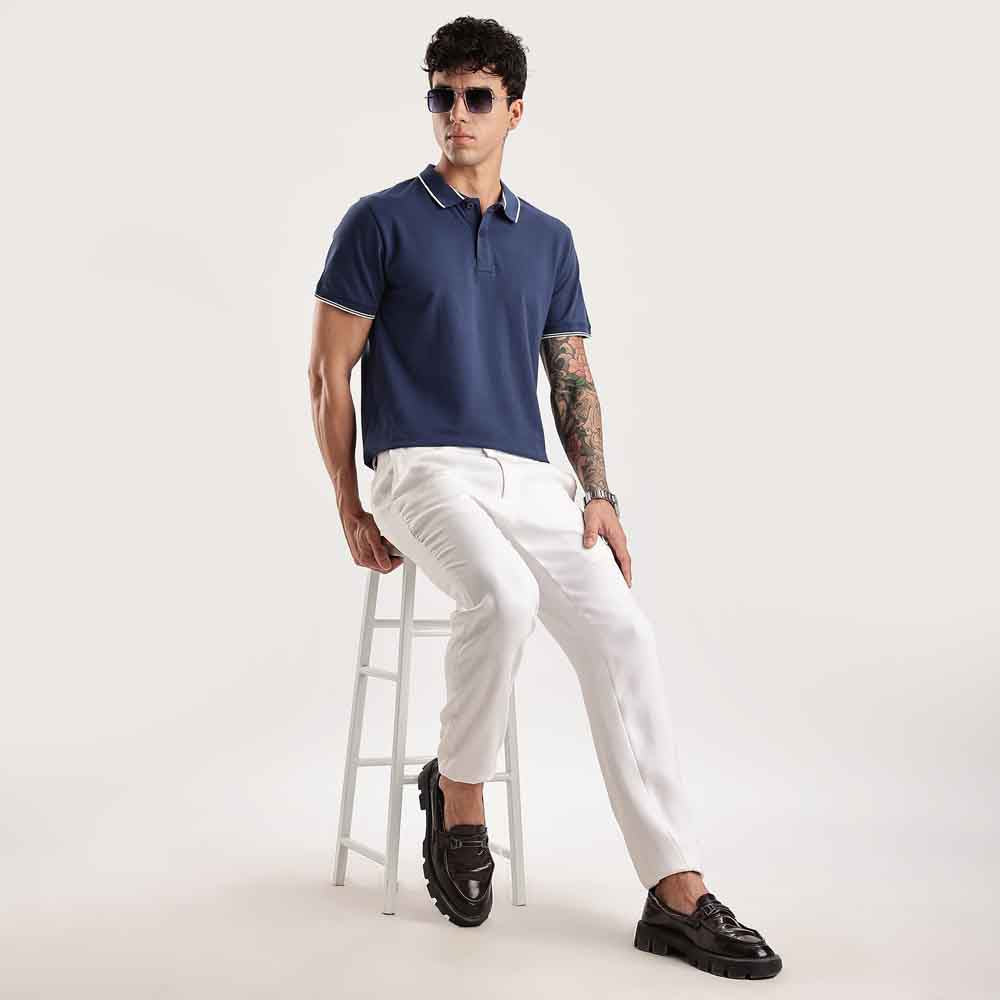 Slim Fit Polo Collar T- Shirt