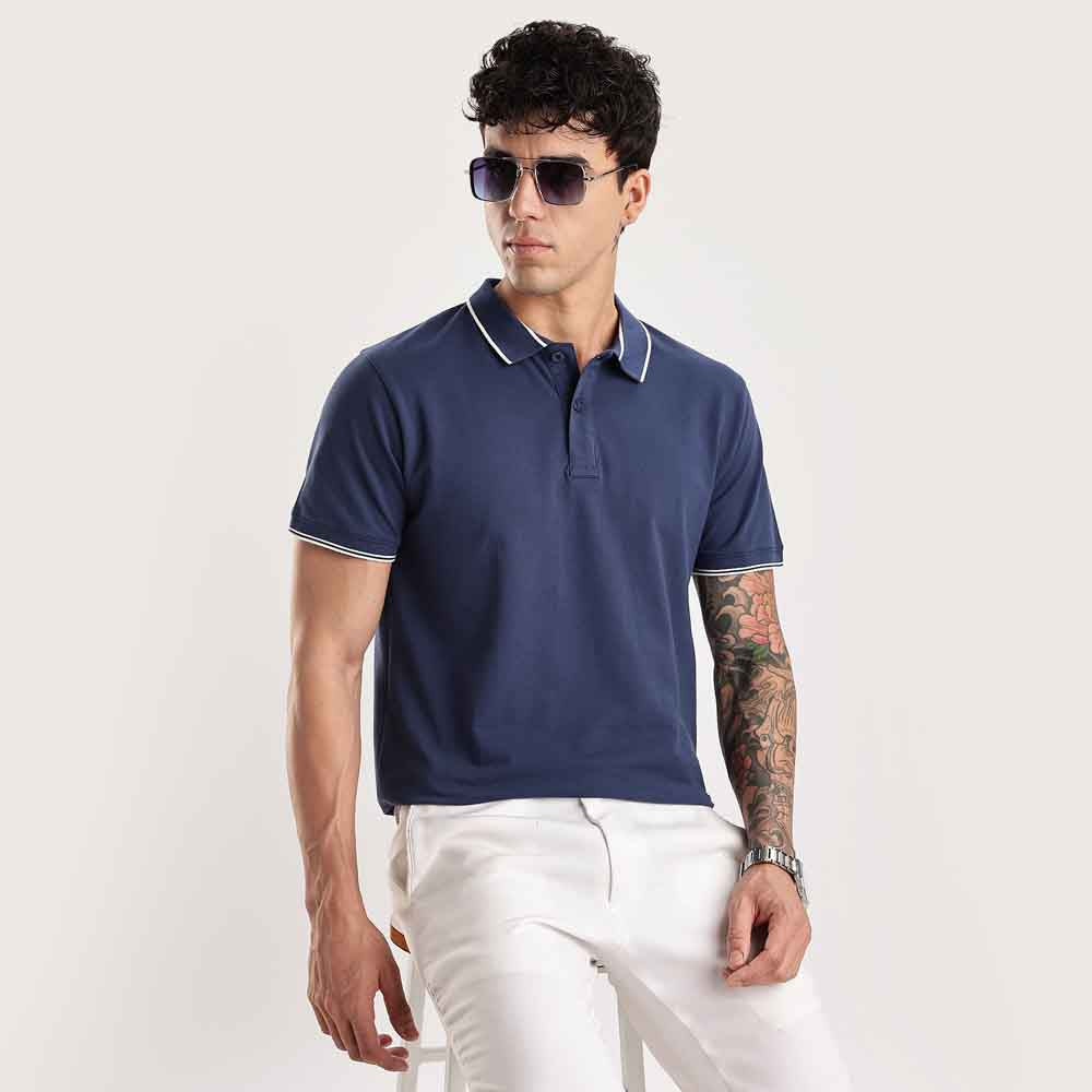 Slim Fit Polo Collar T- Shirt