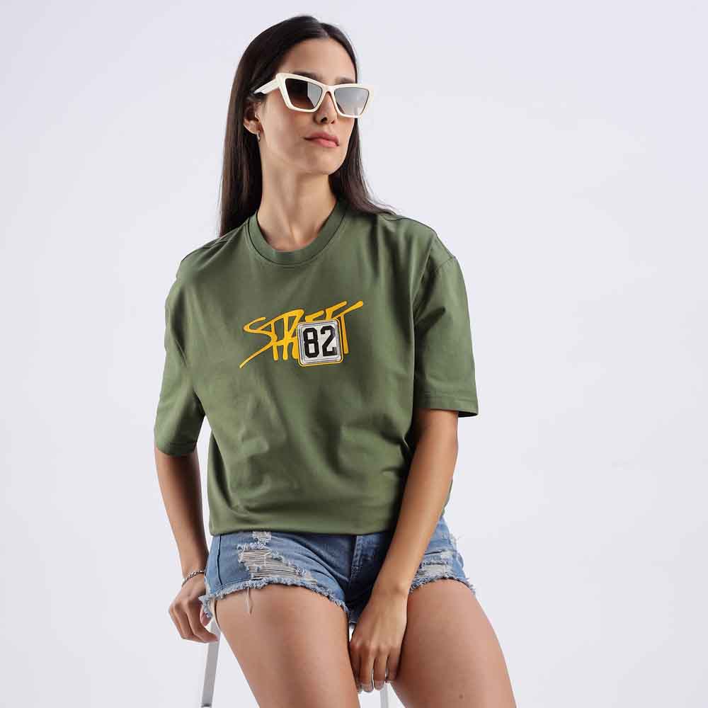 Unisex Zigzag oversized tee