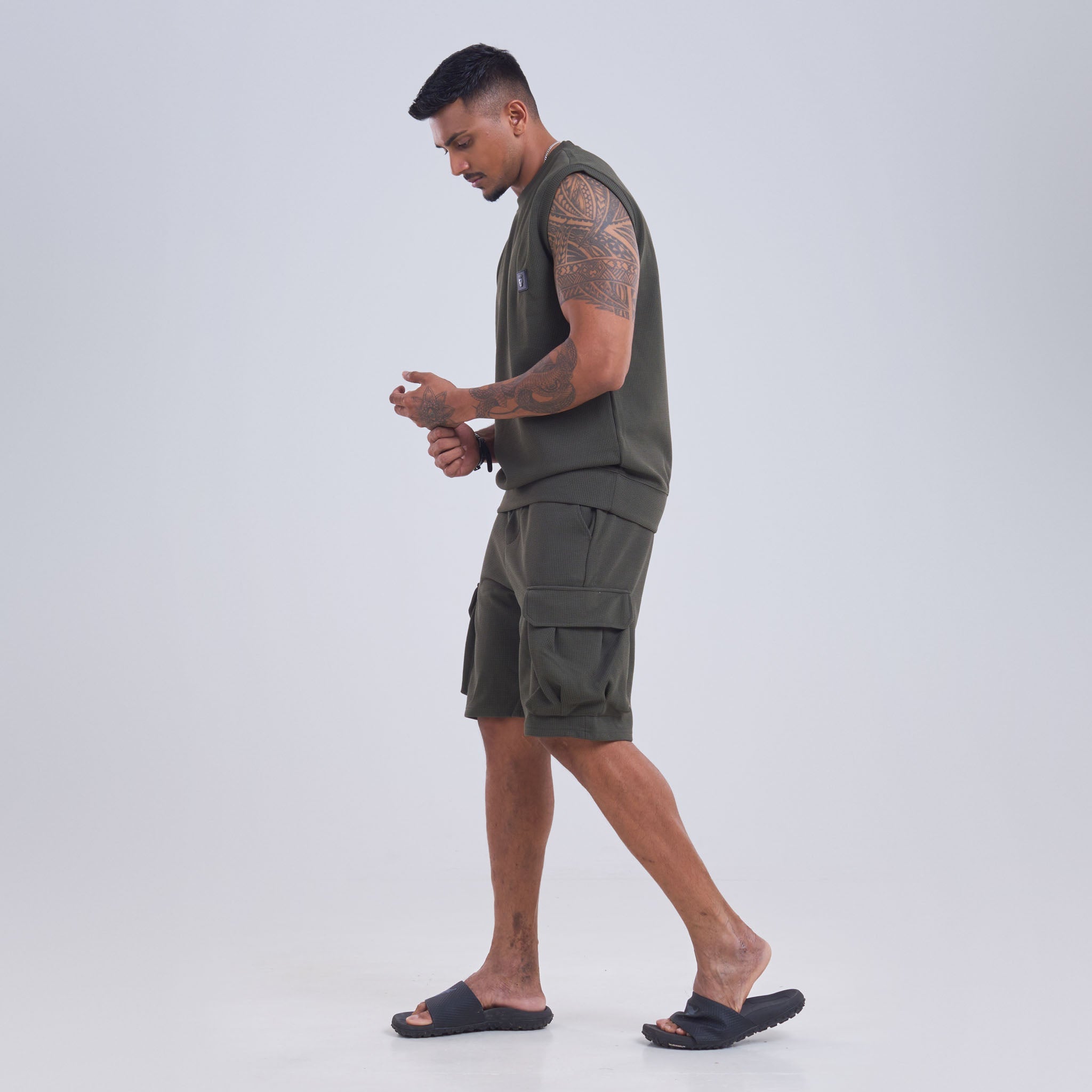 Co-ord set - Drawstring Cargo Shorts