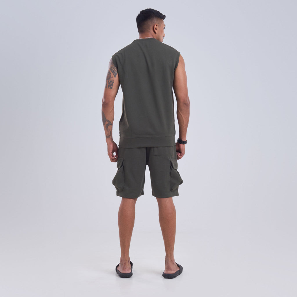 Co-ord set - Drawstring Cargo Shorts